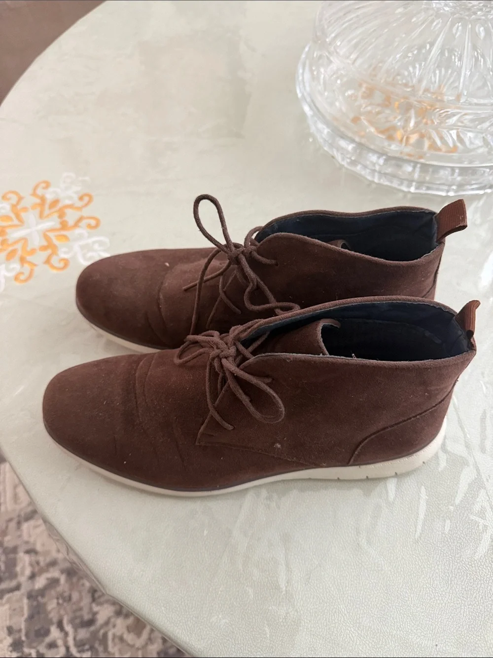 Oasis Men's Dark Brown Suede Chukka Boots